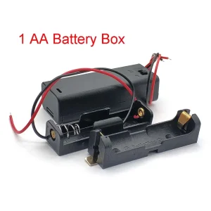 1 Slot AA Battery Case Box Holder with Leads