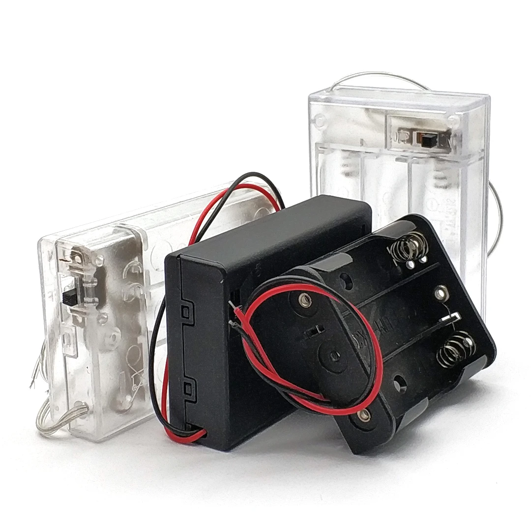 3 Slot AA Battery Case Box Holder with Leads - Image 4