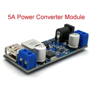 DC-DC 24V/12V To 5V 5A Step Down Power Supply Buck Converter Replace LM2596S Adjustable USB Step-down Charging Module XY-3606