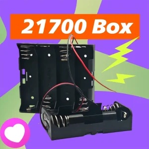 21700 Battery Holder Box 3.7V Storage Case for 1/2/3/4 Cells with Red Wires