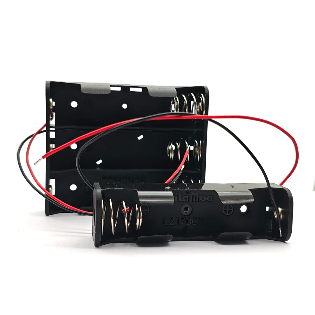 Parallel Connection 21700 Battery Holder Box 3.7V Storage Case for 1/2/3/4 Cells with Red Wires - Image 2