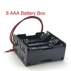 8 Slot AAA Battery Case Box Holder with Leads Back To 1.5V*8 12V