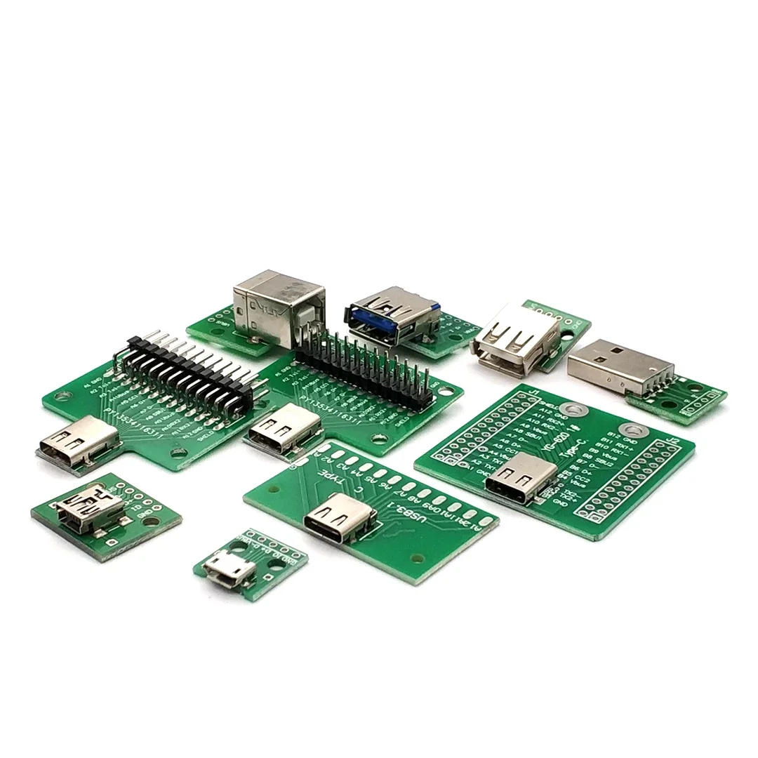 USB Male Connector / MINI MICRO USB To DIP Adapter Female Connector 2.54 Connector B Type-C USB2.0 3.0 Female PCB Converter - Image 2