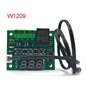W1209 DC 12V Digital Temperature Controller Thermostat -50 to 100C Temperature Control Switch Plate with W1209 Case