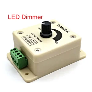 DC 12V 8A LED Light Protect Strip Dimmer Adjustable Brightness Controller