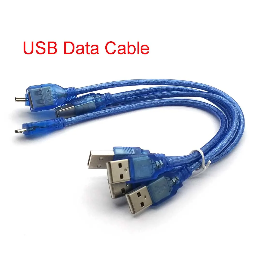 30cm USB Cable for Uno R3 for Nano/MEGA 2560/Leonardo/Pro Micro/DUE Blue Quality A Type USB/Mini USB/Micro USB 0.3m for Arduino