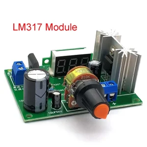LM317 Power Supply Voltage Regulating Module 317 Adjustable Regulated Power Supply 2A with Digital Voltage Display