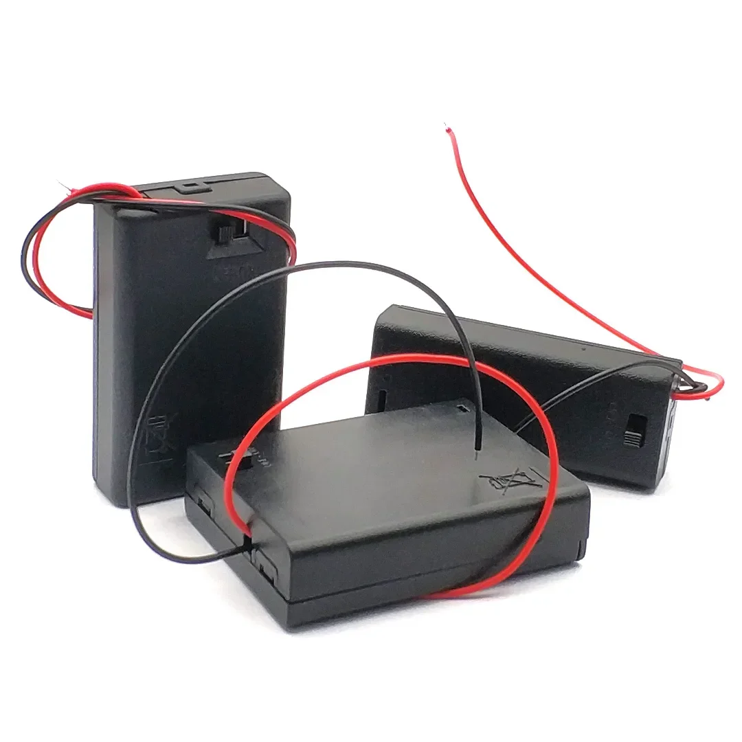 AAA Battery Holder Case with Leads ON/OFF Switch Cover 2 3 4 Slot Standard Container - Image 2