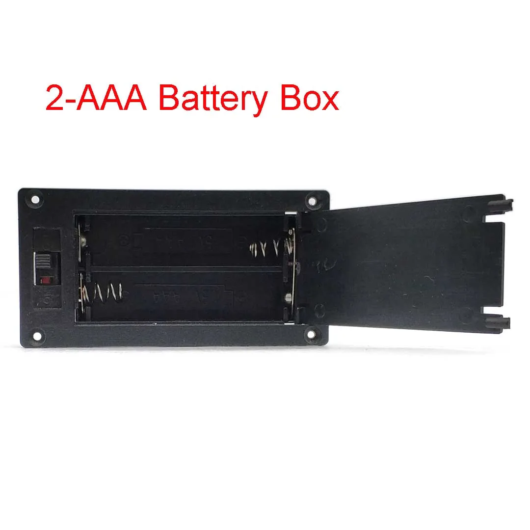 2x3x AAA Rectangular Embedded Battery Holder Storage Box Case with Switch Cover Batteries Shell - Image 3