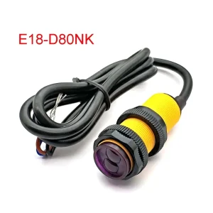 E18-D80NK Infrared Obstacle Avoidance Photoelectric Sensor Proximity Switch 3-80cm Detection Range Adjustable