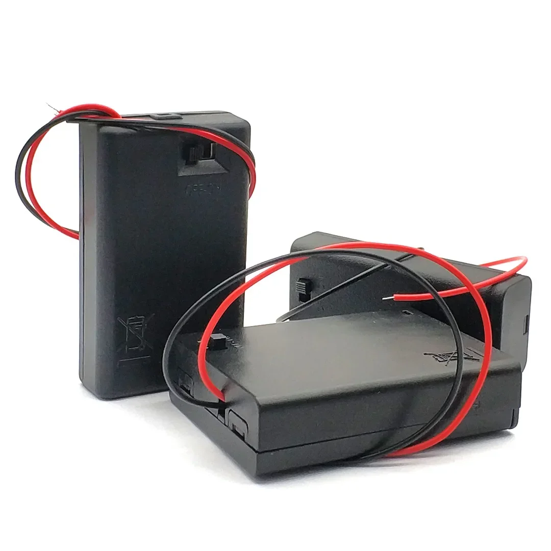 AAA Battery Holder Case with Leads ON/OFF Switch Cover 2 3 4 Slot Standard Container - Image 3