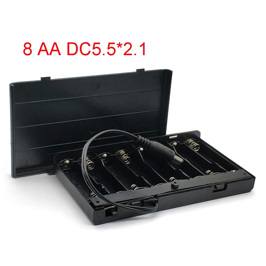 8 Slot AA Battery Case Box Holder with Leads DC5.5*2.1MM - Image 6