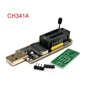 CH341A 24 25 Series EEPROM Flash BIOS USB Programmer Module + SOIC8 SOP8 Test Clip for EEPROM 93CXX / 25CXX / 24CXX DIY KIT
