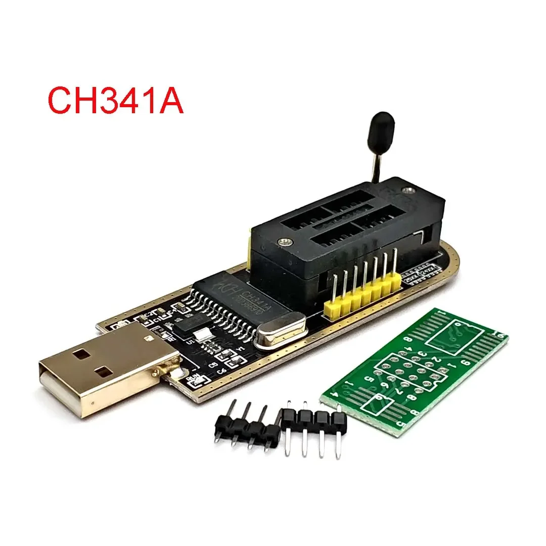 CH341A 24 25 Series EEPROM Flash BIOS USB Programmer Module + SOIC8 SOP8 Test Clip for EEPROM 93CXX / 25CXX / 24CXX DIY KIT