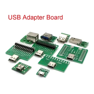 USB Male Connector / MINI MICRO USB To DIP Adapter Female Connector 2.54 Connector B Type-C USB2.0 3.0 Female PCB Converter