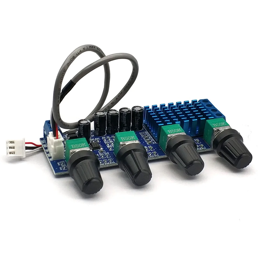 DC 12V 24V 80W X 2 Dual Channel Digital Audio TPA3116 D2 Treble Bass Regulating Preset Pre Amplifier Board Amplificador - Image 3