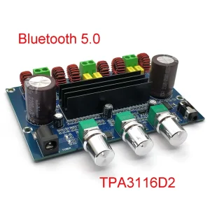 TPA3116D2 Digital Amplifier Board Bluetooth 5.0 Volume Tones 2.1 Channel Stereo Class D 50W*2+100W Speaker Audio for AUX XH-A305