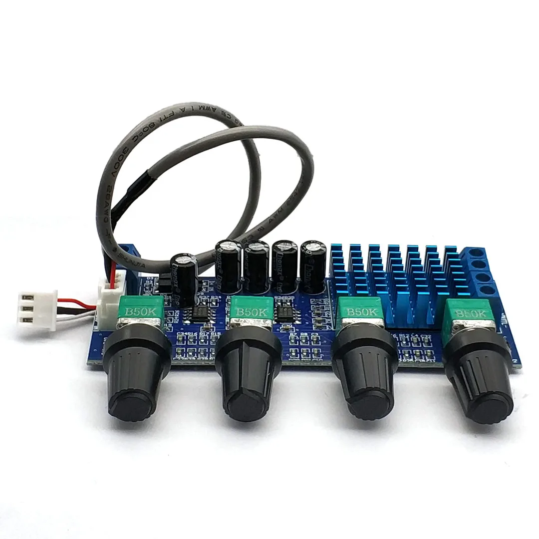 DC 12V 24V 80W X 2 Dual Channel Digital Audio TPA3116 D2 Treble Bass Regulating Preset Pre Amplifier Board Amplificador - Image 4
