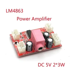 LM4863 Fever 5V Mini Channel Power Amplifier Power Amplifier Board 3+3W Hifi Amp Charger Power Supply Board