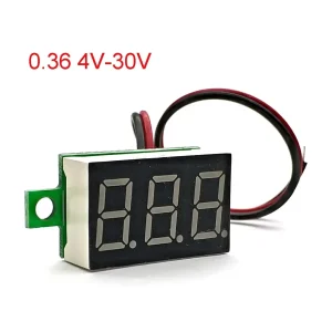 Mini 0.36 Inch DC 4-30V Voltmeter Red Blue Green 2 Wires 3 Digits LED Motorcycle Digital Voltmeter Tester Digital Display Meter