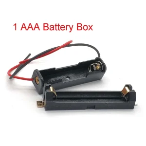 1 Slot AAA Battery Case Box Holder with Leads