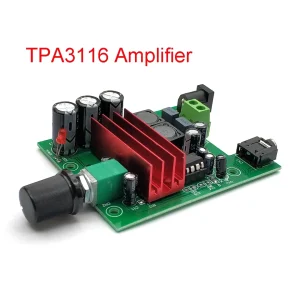 DC 8-25V TPA3116D2 50W+50W 100W Subwoofer HIFI Power AMP with Volume Control for Speaker TPA3116 Digital Audio Amplifier Board