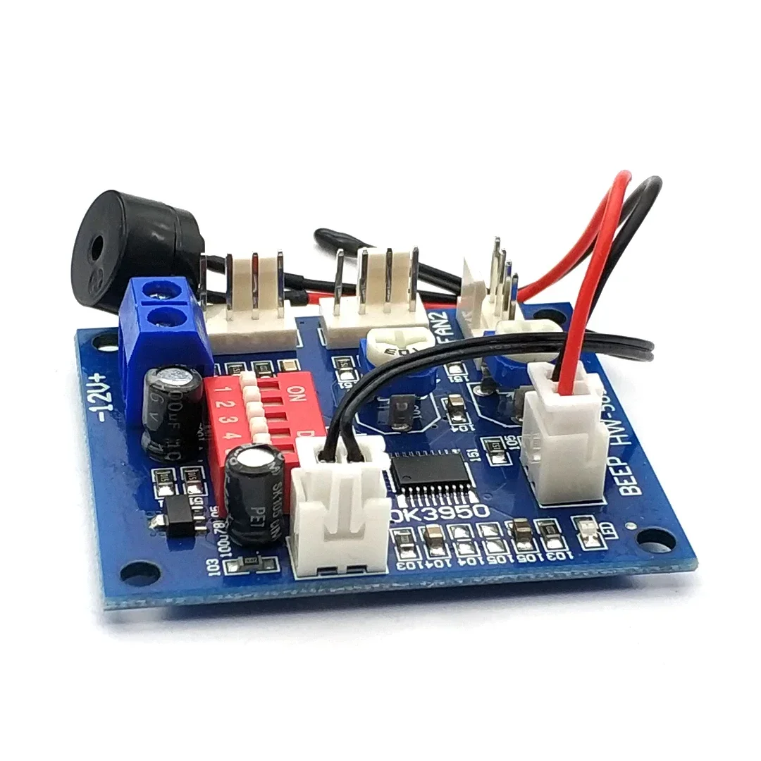 DC 12V 5A PWM PC CPU Fan Temperature Control Speed Controller Board Speed Controller Temperature Probe Buzzle - Image 2