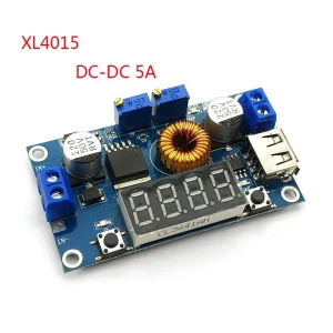 DC-DC 5A Digital LED Drive Lithum Battery Charger Module CC/CV USB Step Down Buck Converter with Voltmeter Ammeter