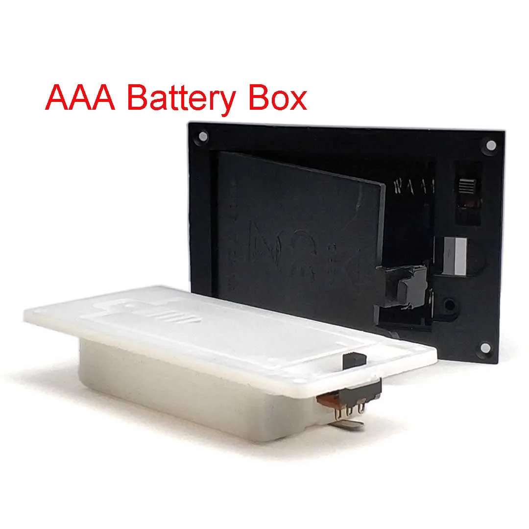 2x3x AAA Rectangular Embedded Battery Holder Storage Box Case with Switch Cover Batteries Shell