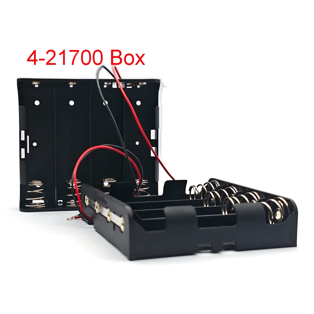 Parallel Connection 21700 Battery Holder Box 3.7V Storage Case for 1/2/3/4 Cells with Red Wires - Image 6