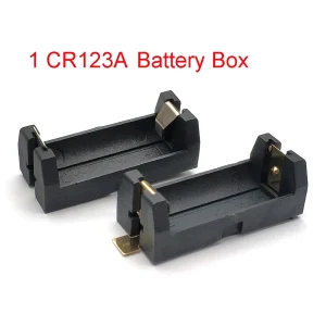CR123A 16340 Battery Holder Nylon LIR123A Storage Box Flame Retardant Pin Type Gold Plated Patch