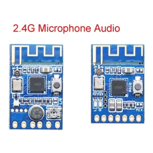 2.4G Wireless Microphone Audio Signal Transmitter Receiver Module 20Hz-20KHz RF Transceiver Board Module PCB Onboard Antenna