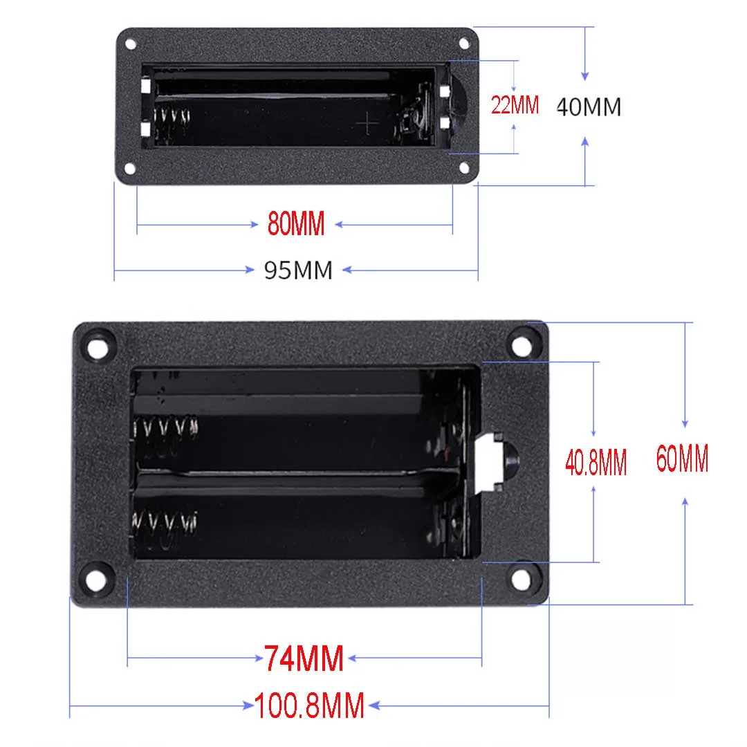 1x2x3x 18650 Covered Battery Box Embedded Series Parallel Connection - Image 5