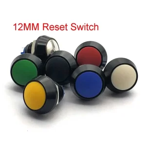 IP68 12mm Waterproof Metal Push Button Switch Self-reset Mini Switch 12mm Momentary Push Button Switch Reset Metal Shell 1NO