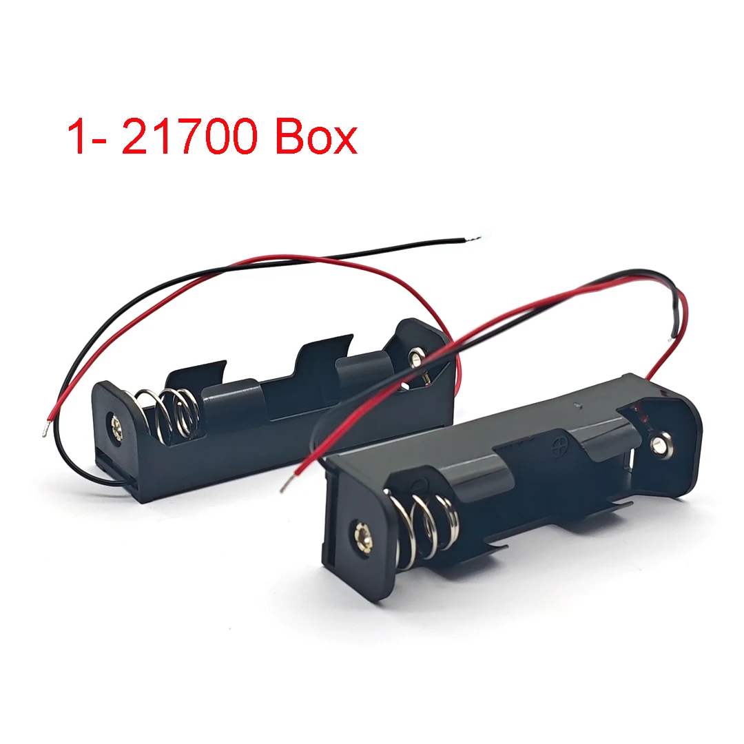 Parallel Connection 21700 Battery Holder Box 3.7V Storage Case for 1/2/3/4 Cells with Red Wires - Image 3