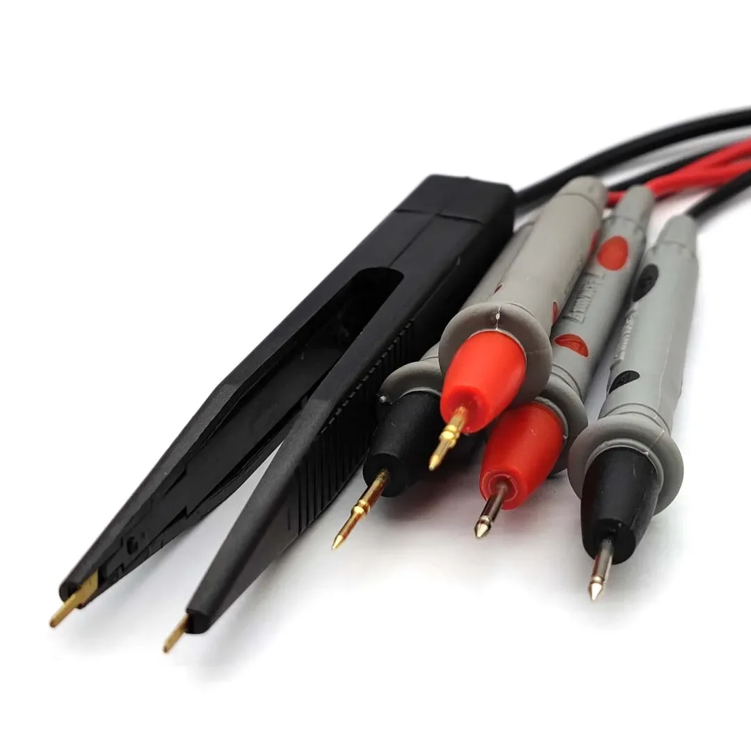 1 Pair 10A 20A Digital Multimeter Probe Soft Silicone Wire Needle Tip Universal Test Leads with Alligator Clip SMD SMT Test Clip - Image 3