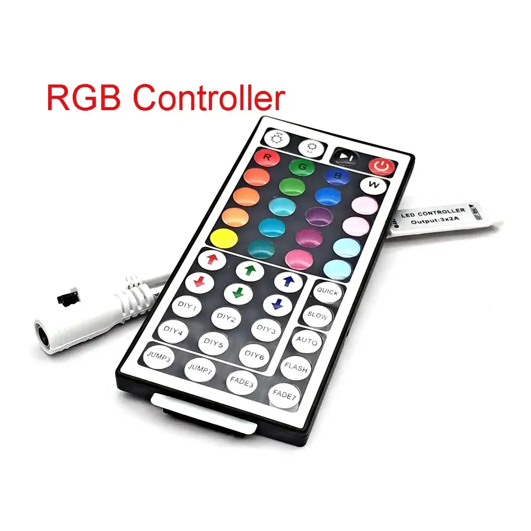 Led Controller 24 44 Keys 24LED IR RGB Controler LED Lights Controller IR Remote Dimmer DC12V 6A for RGB 3528 5050 LED Strip