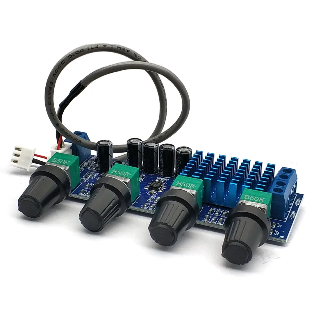 DC 12V 24V 80W X 2 Dual Channel Digital Audio TPA3116 D2 Treble Bass Regulating Preset Pre Amplifier Board Amplificador - Image 5