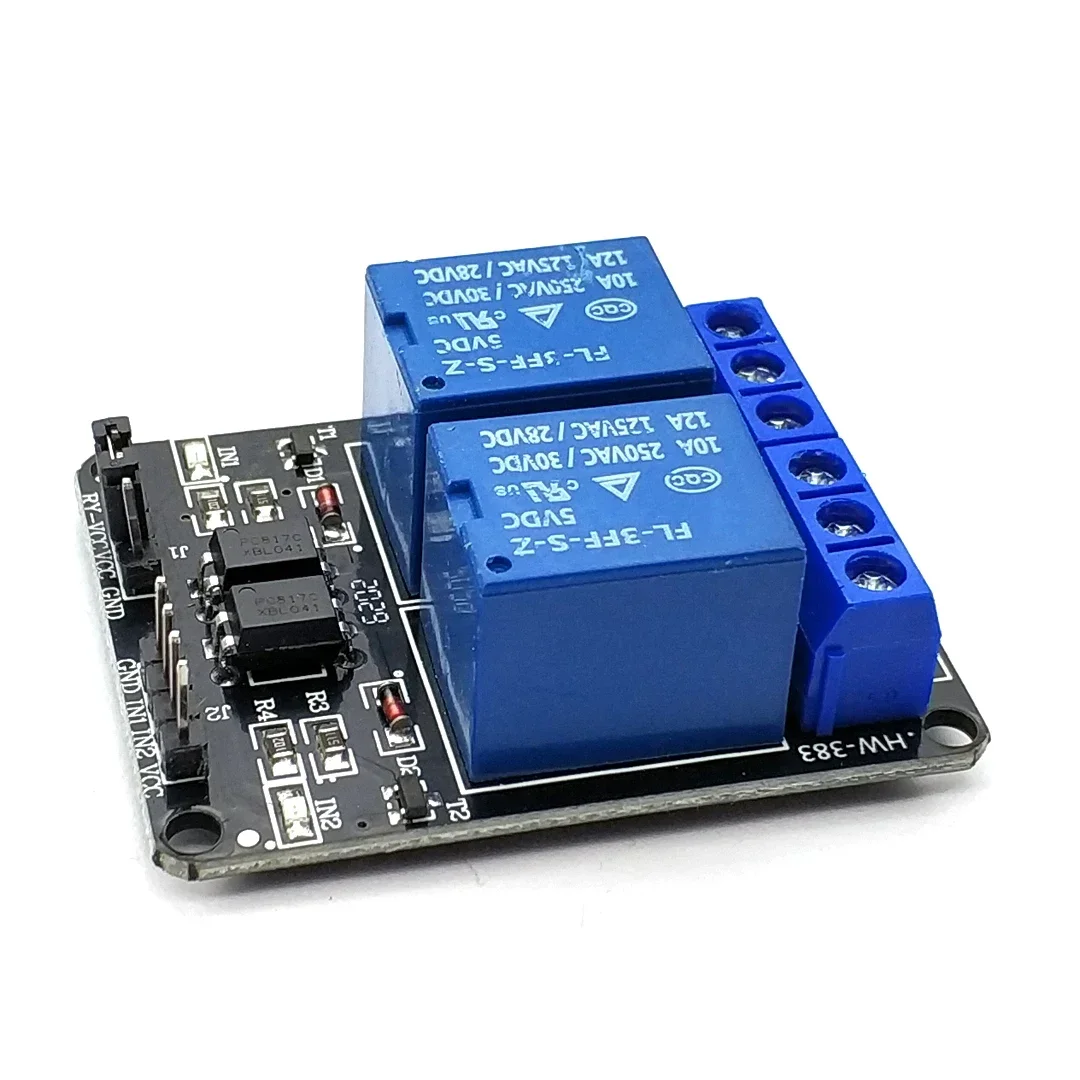 5V 12V 2 Channel Relay Module with Optocoupler Relay Output 2 Way Relay Module for Arduino - Image 2