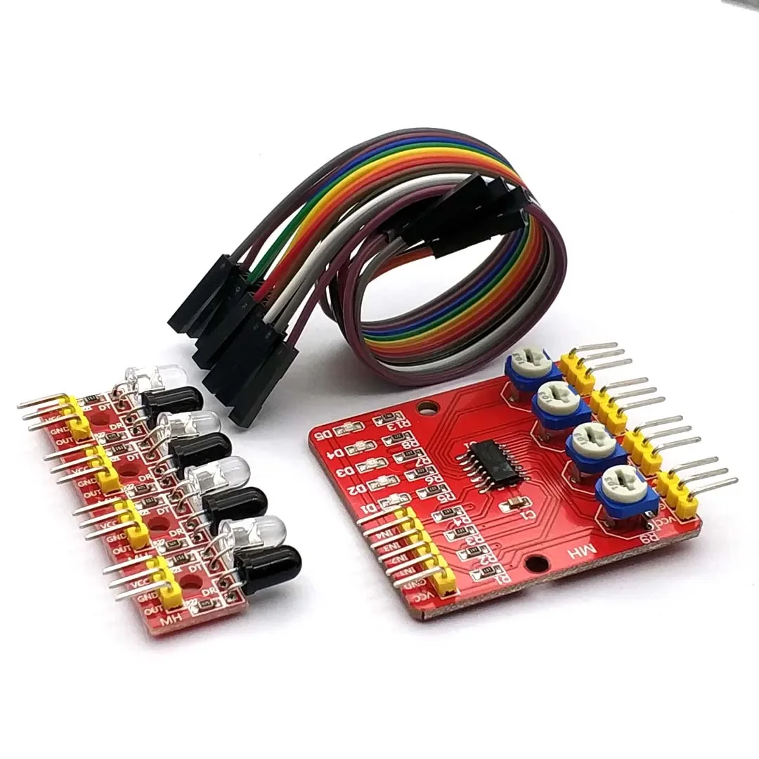 4 Channel Infrared Detector Tracked Photoelectricity Sensor for Smart Car/ Robot - Image 5