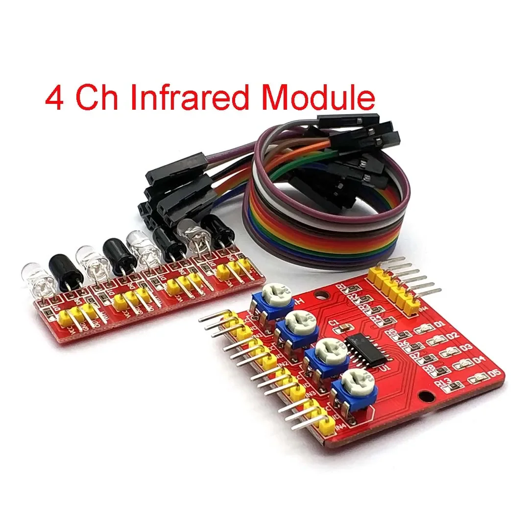 4 Channel Infrared Detector Tracked Photoelectricity Sensor for Smart Car/ Robot