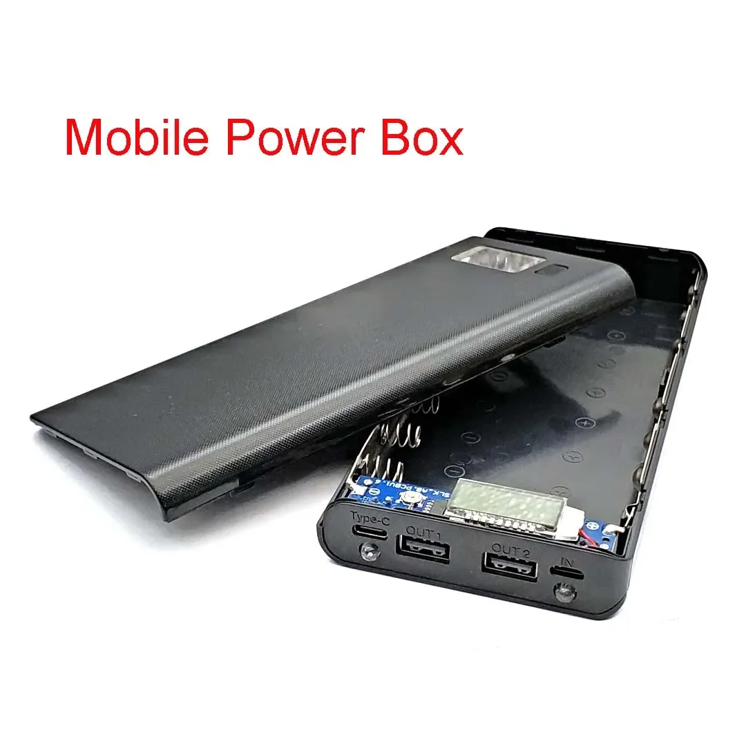 Power Bank 18650 Battery Case Storage Box Powerbank Charger Shell 8*18650 Micro Type-c Interface