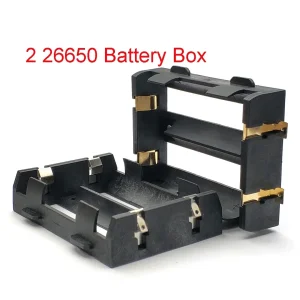 2S 26650 Battery Holder for with Bronze Pins Gold Plated Rechargeable Batteries Hold Case Box