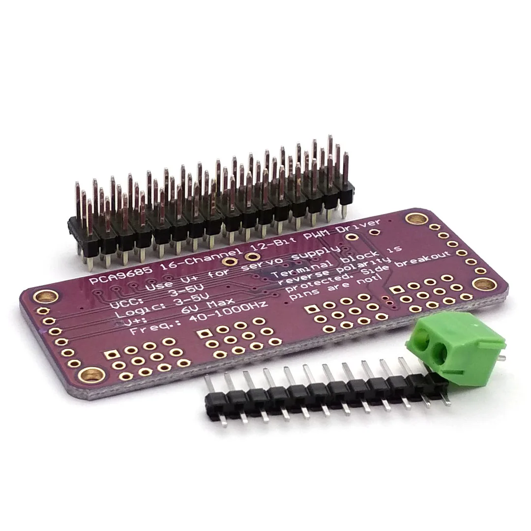 16 Channel 12-bit PWM/Servo Driver-I2C Interface PCA9685 Module Pi Shield Module Servo Shield - Image 3
