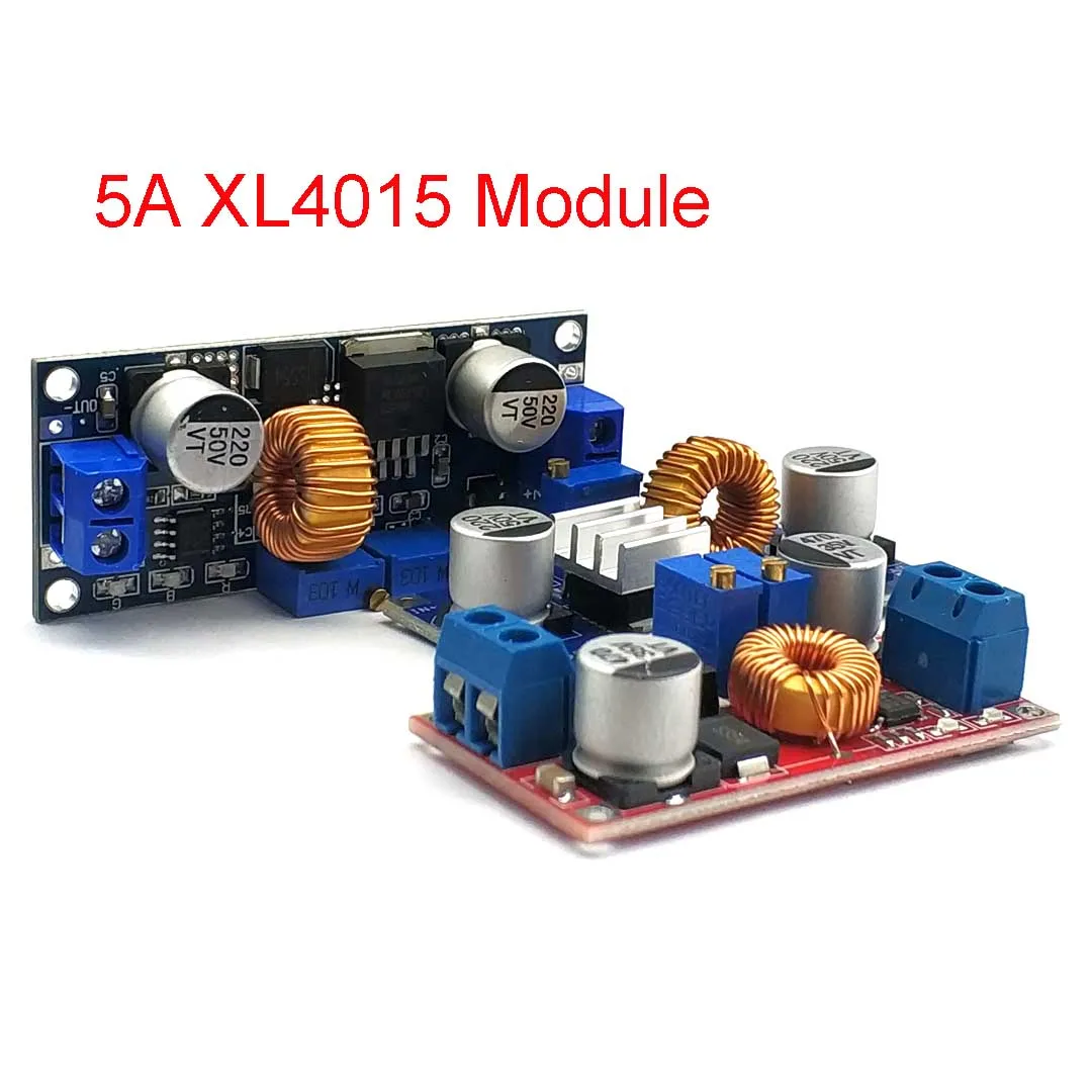 XL4015 5A DC-DC Converter 4-38V To 1.25-36V Adjustable Step-Down Module with Heat Sink Step-Down Module XL4015 4~38v 96%