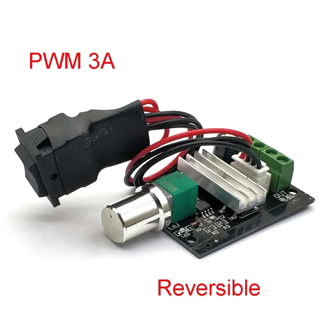 DC 6V 12V 24V 28V 3A 80W DC Motor Speed Controller PWM Speed Adjustable Reversible Switch 1203BB DC Motor Driver Reversing - Image 2