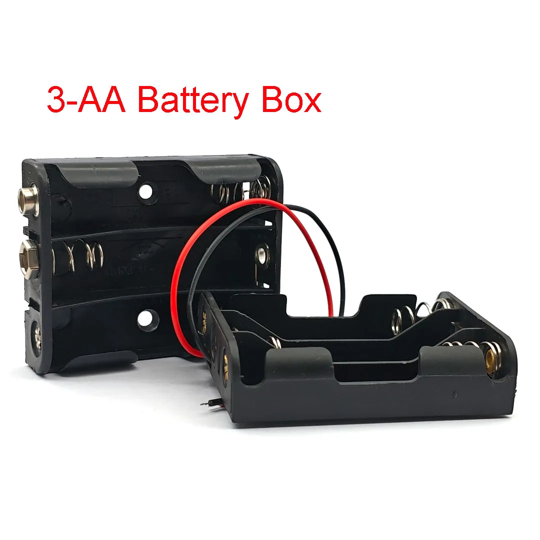 3 Slot AA Battery Case Box Holder with Leads - Image 5