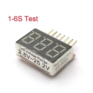 2.8V-25.2V 1S-6S Lipo Battery Voltage Detection Digital Tube Led Display Module