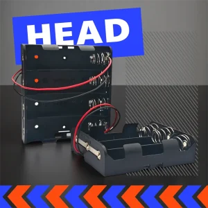 Parallel Connection 21700 Battery Holder Box 3.7V Storage Case for 1/2/3/4 Cells with Red Wires