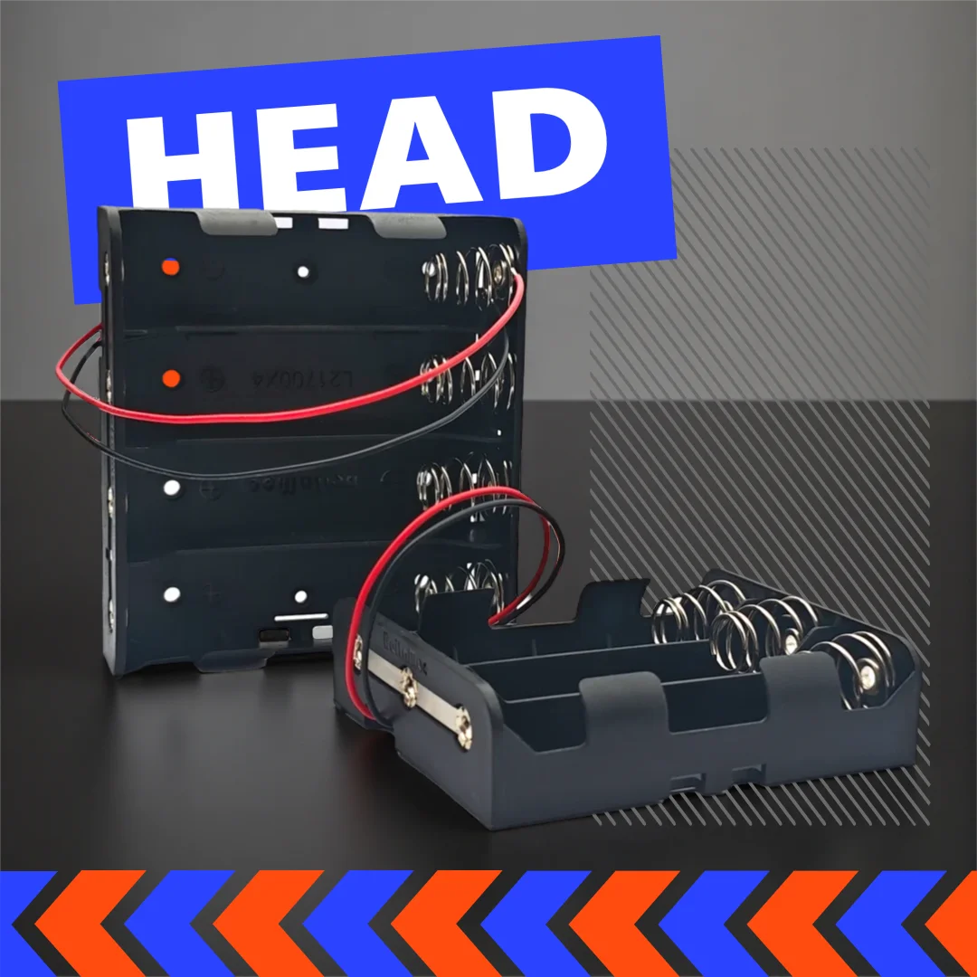 Parallel Connection 21700 Battery Holder Box 3.7V Storage Case for 1/2/3/4 Cells with Red Wires